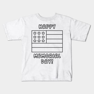 Color Your Own Shirt Memorial Day To Color with Markers For Kids Kids T-Shirt